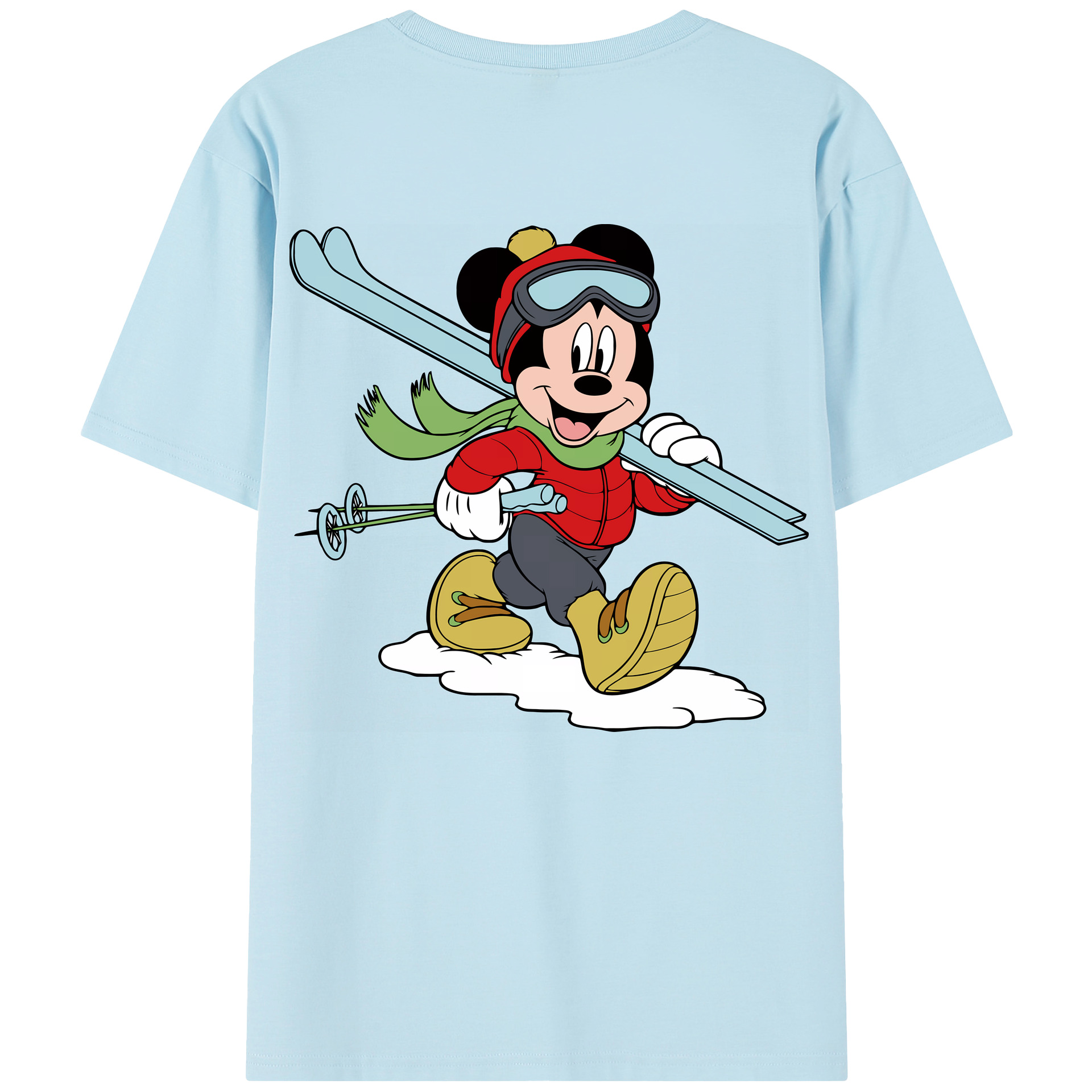 （画像用） ミッキーマウス Mickey Mouse 綿100％半袖Tシャツ（背面プリント）